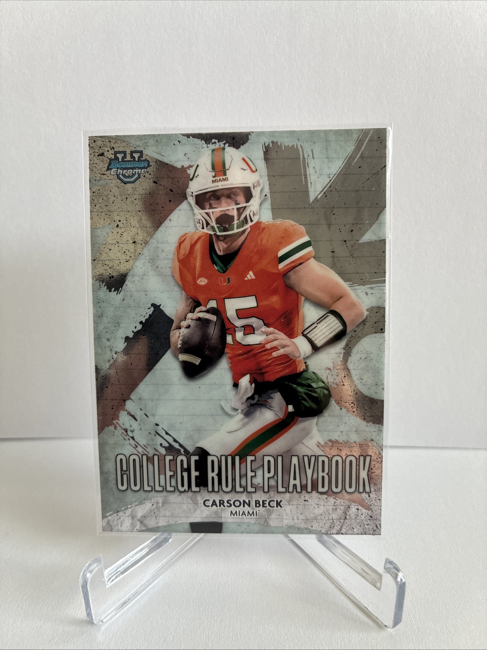 2025 Bowman Chrome College Rule Playbook Carson Beck #CRP-7